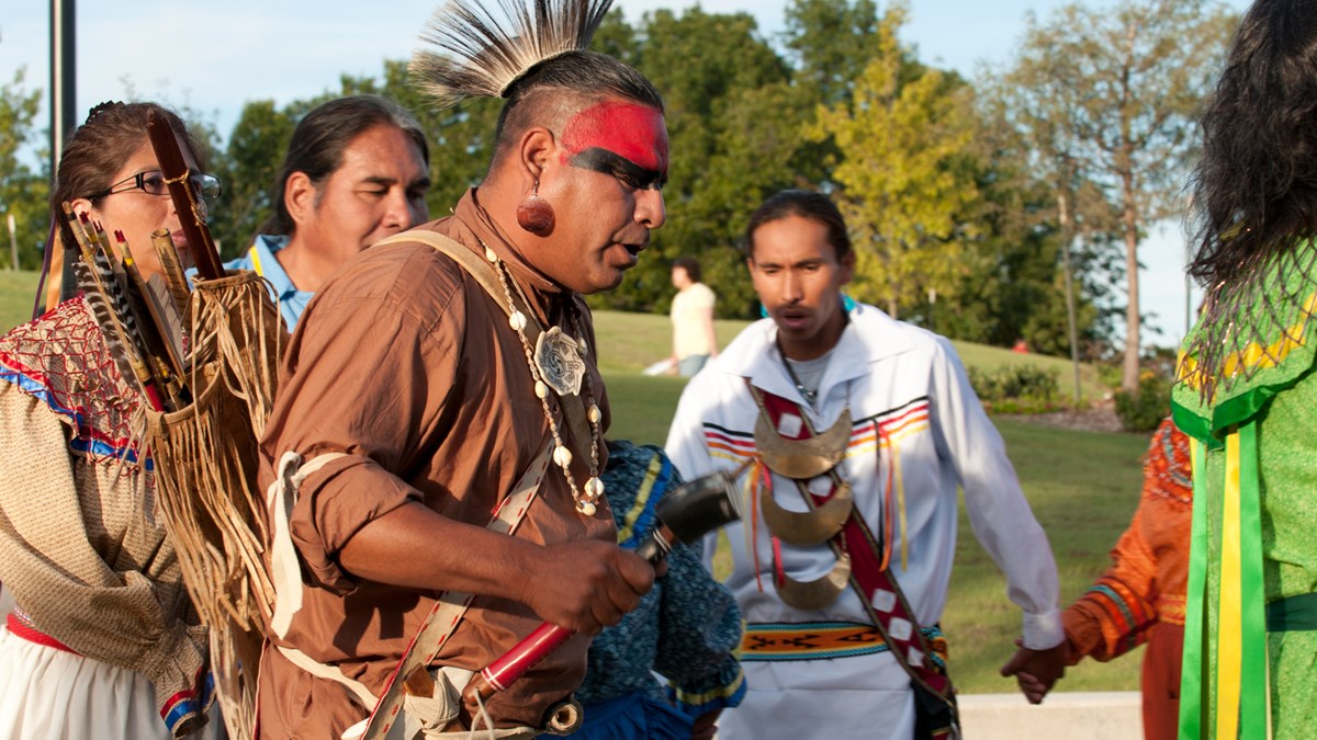 Stomp Dance Demonstration Chickasaw Cultural Center